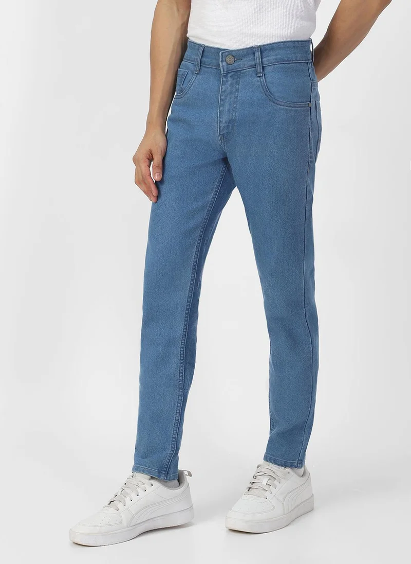 Urbano Fashion  Urbano Fashion Men's Light Blue Slim Fit Denim Jeans Stretchable for Men | Best Price UAE